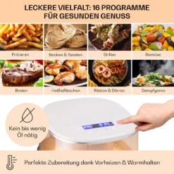 Air Bloom Heißluftfritteuse Dampffunktion 1500W 7,5 Liter 16 Programme -Deutschland Klarstein Verkaufs-Shop 10040497 de 0004 usp