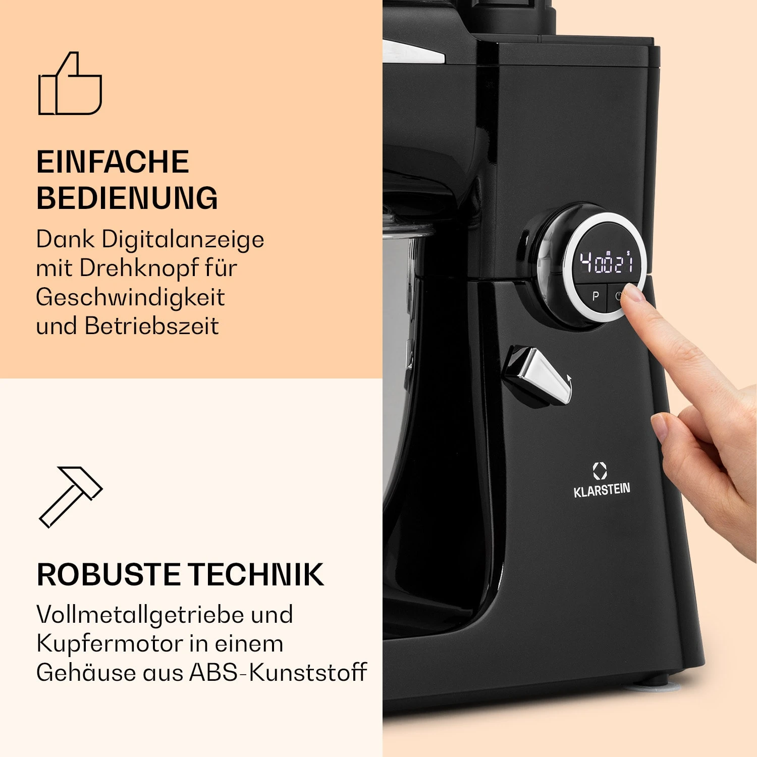 Renata Rossa Küchenmaschine 3-in-1 2000W 2,7PS 5Ltr Edelstahl BPA-frei Renata Rossa Küchenmaschine 3-in-1 2000W 2,7PS 5Ltr Edelstahl BPA-frei -Deutschland Klarstein Verkaufs-Shop 10040500 de 0003 logo