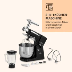 Renata Rossa Küchenmaschine 3-in-1 2000W 2,7PS 5Ltr Edelstahl BPA-frei 6 Renata Rossa Küchenmaschine 3-in-1 2000W 2,7PS 5Ltr Edelstahl BPA-frei -Deutschland Klarstein Verkaufs-Shop 10040500 de 0007 logo