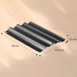 Feelino Baguettblech 4 Mulden -Deutschland Klarstein Verkaufs-Shop 10040542 yy 0006 dimensions