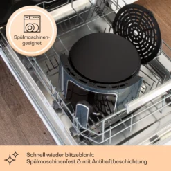 Crisp-Pro Heißluftfritteuse Air Fryer 1400W 3,5 Ltr 8 Programme Timer -Deutschland Klarstein Verkaufs-Shop 10040701 de 0004 logo