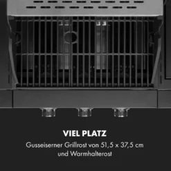 Valdosta 3.1 Gasgrill 3 X 2,8 KW + 2,5 KW Brenner Edelstahl Mobil -Deutschland Klarstein Verkaufs-Shop 10040704 de 0003 logo