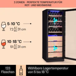 Barossa 123 Duo Weinkühlschrank 123 Fl 226 Ltr 2 Zonen Touch-Steuerung 2 Barossa 123 Duo Weinkühlschrank 123 Fl 226 Ltr 2 Zonen Touch-Steuerung -Deutschland Klarstein Verkaufs-Shop 10040721 de 0003 usp