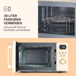 Julieta Mikrowelle Mit Grill 20l 700 / 800 W Ø25,5cm 8 Programme -Deutschland Klarstein Verkaufs-Shop 10040731 de 0004 logo