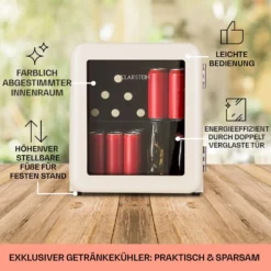 PopLife 48 Getränkekühler Kühlschrank 0-10 °C Retro-Design -Deutschland Klarstein Verkaufs-Shop 10040737 de 0005 usp