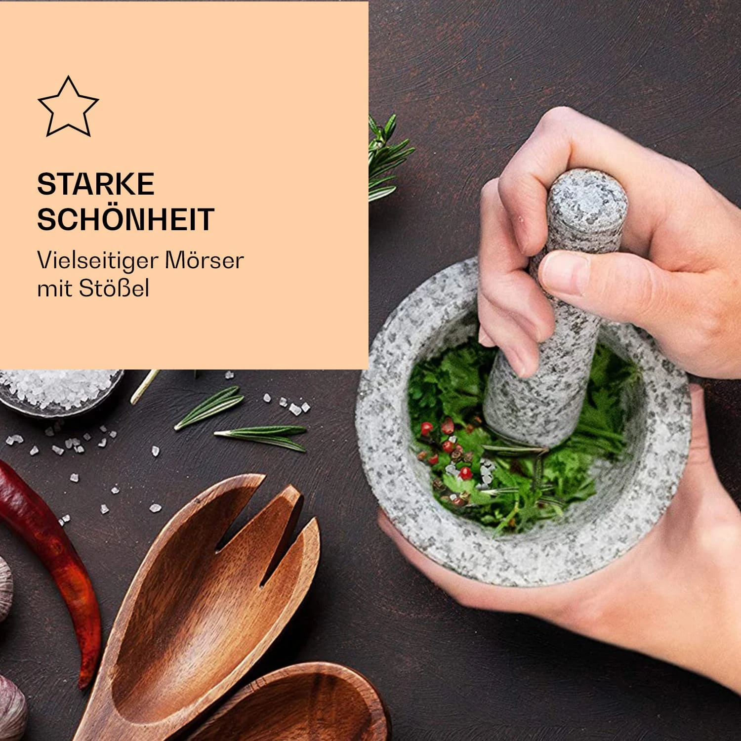 Mörser mit Stößel 360 ml geriffelte Innenseite rutschfest Mörser Mit Stößel 360 Ml Geriffelte Innenseite Rutschfest -Deutschland Klarstein Verkaufs-Shop 10040838 de 0002 logo