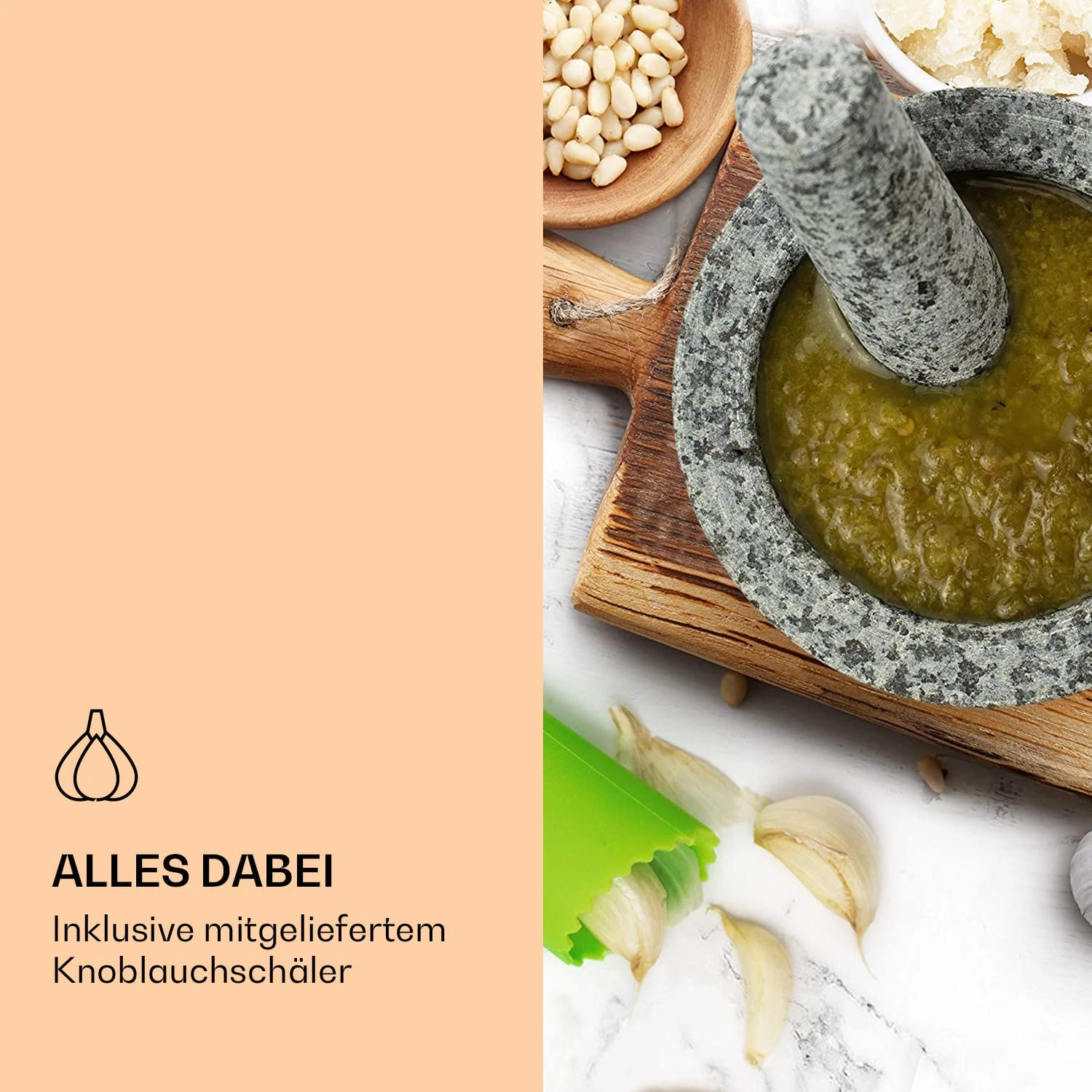 Mörser mit Stößel 360 ml geriffelte Innenseite rutschfest Mörser Mit Stößel 360 Ml Geriffelte Innenseite Rutschfest -Deutschland Klarstein Verkaufs-Shop 10040838 de 0004 logo