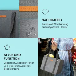 Einkaufstasche 4er Set Wiederverwendbar Waschbar Faltbar Verstärkt -Deutschland Klarstein Verkaufs-Shop 10040846 de 0003 logo
