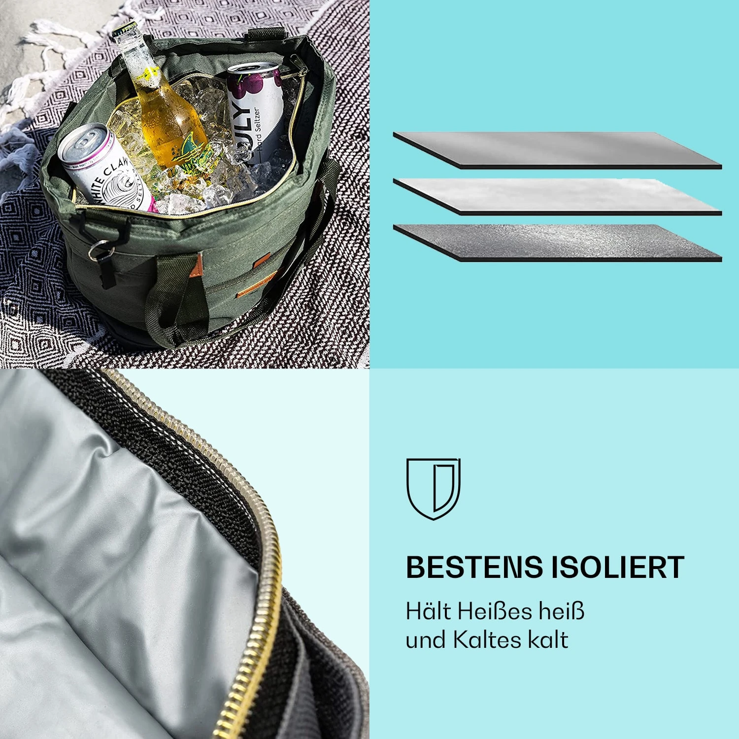 Kühltasche 19 Liter isoliert auslaufsicher 3 Tragemöglichkeiten Kühltasche 19 Liter Isoliert Auslaufsicher 3 Tragemöglichkeiten -Deutschland Klarstein Verkaufs-Shop 10040857 de 0003 logo