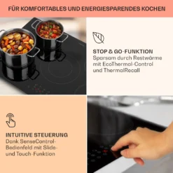 Virtuosa 5 Einbaukochfeld 5 Zonen 8200W Glaskeramik -Deutschland Klarstein Verkaufs-Shop 10041116 de 0004 usp