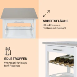 Vermont Servierwagen Küchenwagen 5 Etagen Holz Edelstahl Mobil -Deutschland Klarstein Verkaufs-Shop 10041118 de 0003 logo