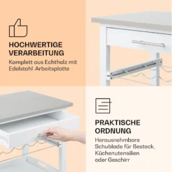 Vermont Servierwagen Küchenwagen 5 Etagen Holz Edelstahl Mobil -Deutschland Klarstein Verkaufs-Shop 10041118 de 0005 logo