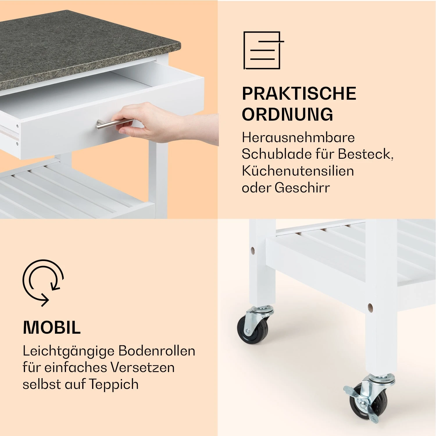 Tennessee Servierwagen Küchenwagen 4 Etagen Holz Granit mobil Tennessee Servierwagen Küchenwagen 4 Etagen Holz Granit Mobil -Deutschland Klarstein Verkaufs-Shop 10041120 de 0005 logo