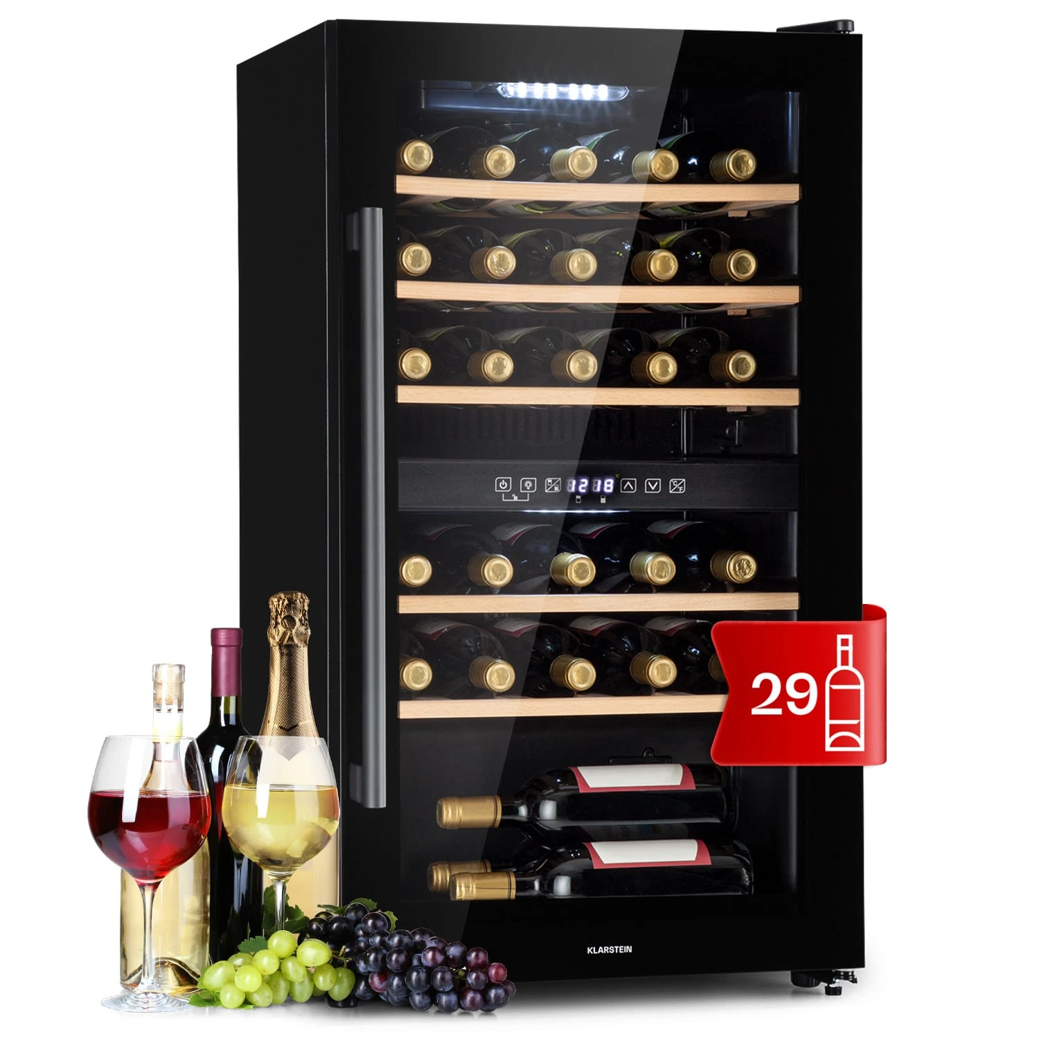 Barossa 29 Duo Weinkühlschrank 29 Fl 80 Ltr 2 Zonen Drucktasten Barossa 29 Duo Weinkühlschrank 29 Fl 80 Ltr 2 Zonen Drucktasten -Deutschland Klarstein Verkaufs-Shop 10041124 yy 0001 main