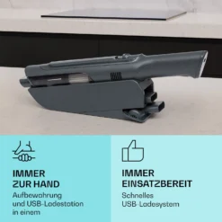 LARMA Akku-Handstaubsauger Kabellos Beutellos Akkubetrieben 32 Min Laufzeit Max. -Deutschland Klarstein Verkaufs-Shop 10041135 de 0004 usp