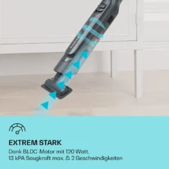 LARMA Akku-Handstaubsauger Kabellos Beutellos Akkubetrieben 32 Min Laufzeit Max. -Deutschland Klarstein Verkaufs-Shop 10041135 de 0005 usp