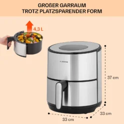 Klarstein Crisp-Pro 4,3L Air Fry Stainless Steel -Deutschland Klarstein Verkaufs-Shop 10041145 de 0006 logo