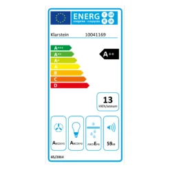 Ava 60 Dunstabzugshaube 60cm Wandhaube WiFi A++ 515m³/h Touch -Deutschland Klarstein Verkaufs-Shop 10041169 energy label