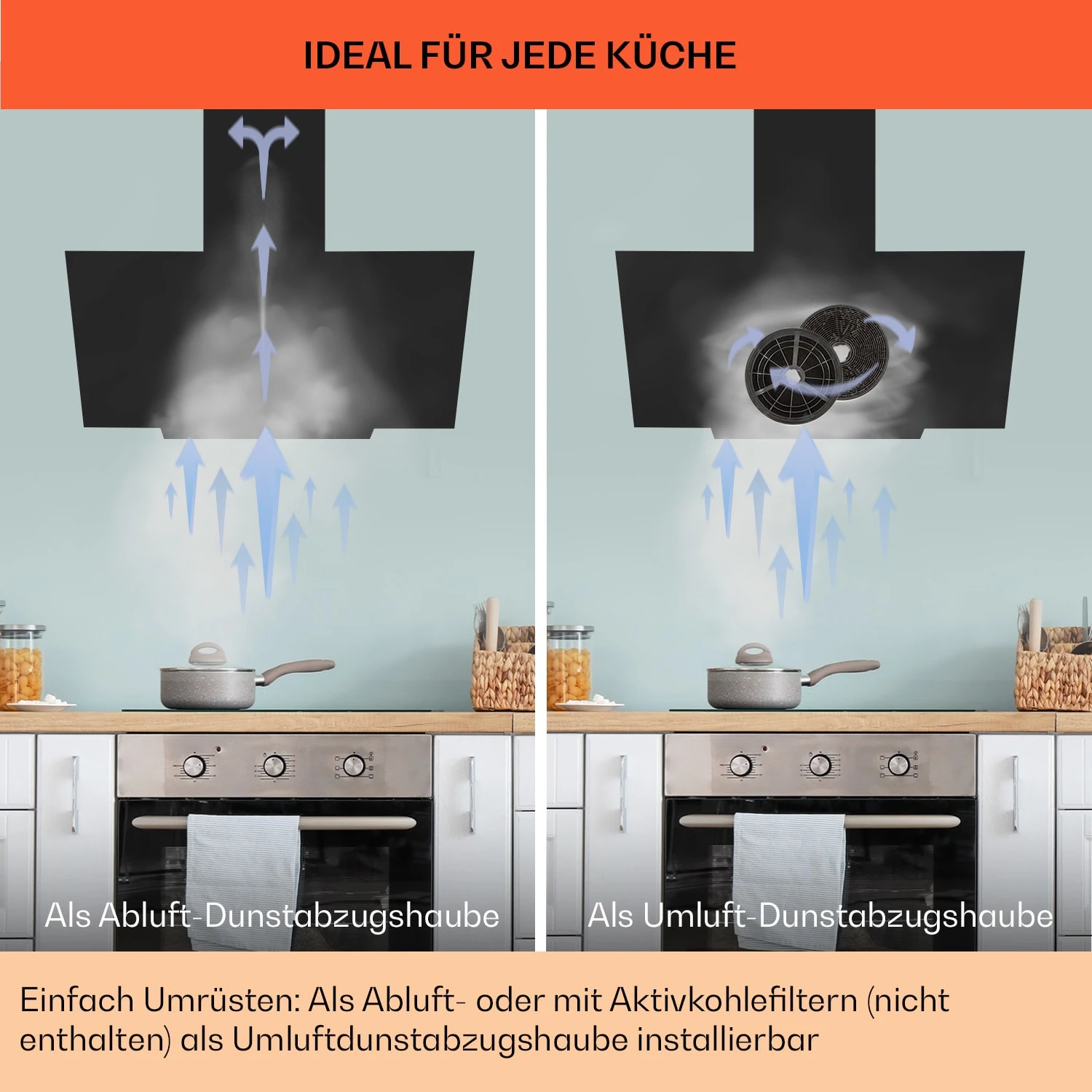 Ava 90 Dunstabzugshaube 90cm Wandhaube WiFi A++ 515m³/h Touch Ava 90 Dunstabzugshaube 90cm Wandhaube WiFi A++ 515m³/h Touch -Deutschland Klarstein Verkaufs-Shop 10041170 de 0007 usp