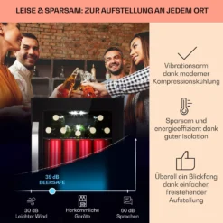 Beersafe 70 Bierzeit Edition Kühlschrank 70 Ltr 3 Böden Glas Edelstahl -Deutschland Klarstein Verkaufs-Shop 10041176 de 0003 usp