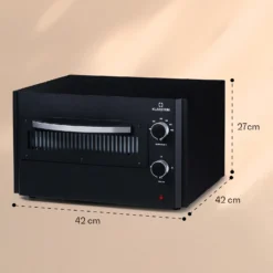 Arezzo Pizza-Ofen Herausnehmbarer Pizza-Stein Stahlgehäuse 1770 W 160 - 400 °C -Deutschland Klarstein Verkaufs-Shop 10041186 yy 0006 dimensions