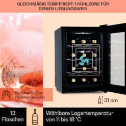 Barolo 12 Uno Weinkühlschrank 37 Ltr 12 Flaschen 11-18°C SingleZone 2 Barolo 12 Uno Weinkühlschrank 37 Ltr 12 Flaschen 11-18°C SingleZone -Deutschland Klarstein Verkaufs-Shop 10041205 de 0003 usp