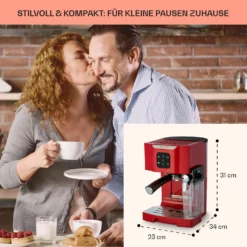 BellaVita Kaffeemaschine 3-in-1 1450 W 20 Bar Milchschäumer -Deutschland Klarstein Verkaufs-Shop 10041240 de 0005 usp