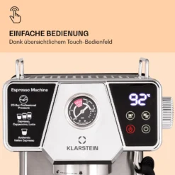 Libeica Espressomaschine 19 Bar Ca. 10 Tassen 1,8 Liter Milchschaum -Deutschland Klarstein Verkaufs-Shop 10041253 de 0003 logo