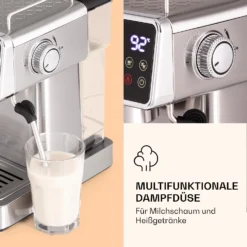 Libeica Espressomaschine 19 Bar Ca. 10 Tassen 1,8 Liter Milchschaum -Deutschland Klarstein Verkaufs-Shop 10041253 de 0004 logo