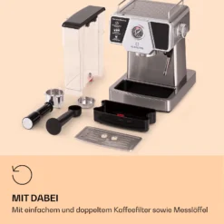 Libeica Espressomaschine 19 Bar Ca. 10 Tassen 1,8 Liter Milchschaum -Deutschland Klarstein Verkaufs-Shop 10041253 de 0007 logo