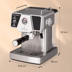 Libeica Espressomaschine 19 Bar Ca. 10 Tassen 1,8 Liter Milchschaum -Deutschland Klarstein Verkaufs-Shop 10041253 yy 0008 dimensions