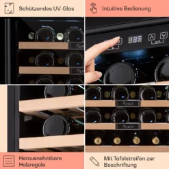 Vinsider 36 Built-In Uno Einbau-Weinkühlschrank 36 Flaschen 92 Ltr Edelstahl -Deutschland Klarstein Verkaufs-Shop 10041288 de 0005 usp