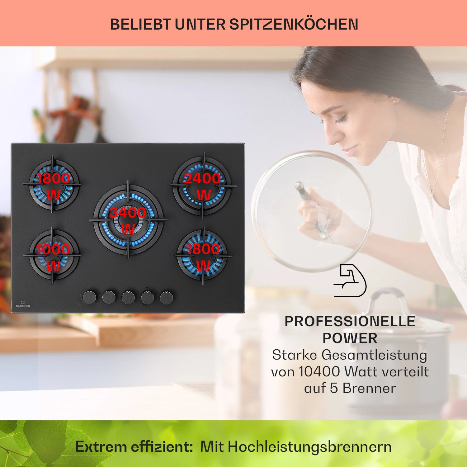 Firetale Gaskochfeld 5-flammig 70 cm Aluminium-Brenner inkl. Schlauch und Druckminderer Firetale Gaskochfeld 5-flammig 70 Cm Aluminium-Brenner Inkl. Schlauch Und Druckminderer -Deutschland Klarstein Verkaufs-Shop 10041300 de 0003 usp