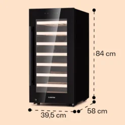 Barossa 38 Uno Weinkühlschrank 1 Zone 94 Ltr 38 Fl Touch-Display -Deutschland Klarstein Verkaufs-Shop 10041306 yy 0008 dimensions