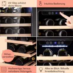 Vinovilla 29 Built-In Weinkühlschrank 81 L / 29 Fl. 1 Zone Glastür Edelstahl -Deutschland Klarstein Verkaufs-Shop 10041309 de 0005 logo