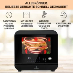 Vita Pro Heißluftfritteuse Dampfgaren 2450 W 18 Ltr 800 Ml Wassertank -Deutschland Klarstein Verkaufs-Shop 10041333 de 0003 usp