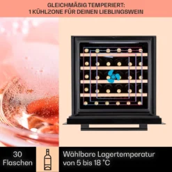 Vinsider 30 Built-In Uno Einbau-Weinkühlschrank 30 Flaschen 77 Ltr Edelstahl 2 Vinsider 30 Built-In Uno Einbau-Weinkühlschrank 30 Flaschen 77 Ltr Edelstahl -Deutschland Klarstein Verkaufs-Shop 10041357 de 0003 usp