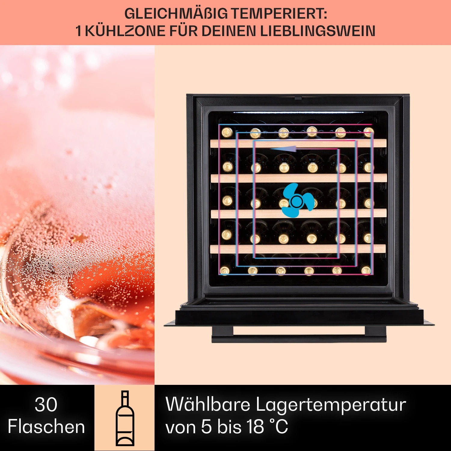 Vinsider 30 Built-In Uno Einbau-Weinkühlschrank 30 Flaschen 77 Ltr Edelstahl Vinsider 30 Built-In Uno Einbau-Weinkühlschrank 30 Flaschen 77 Ltr Edelstahl -Deutschland Klarstein Verkaufs-Shop 10041357 de 0003 usp