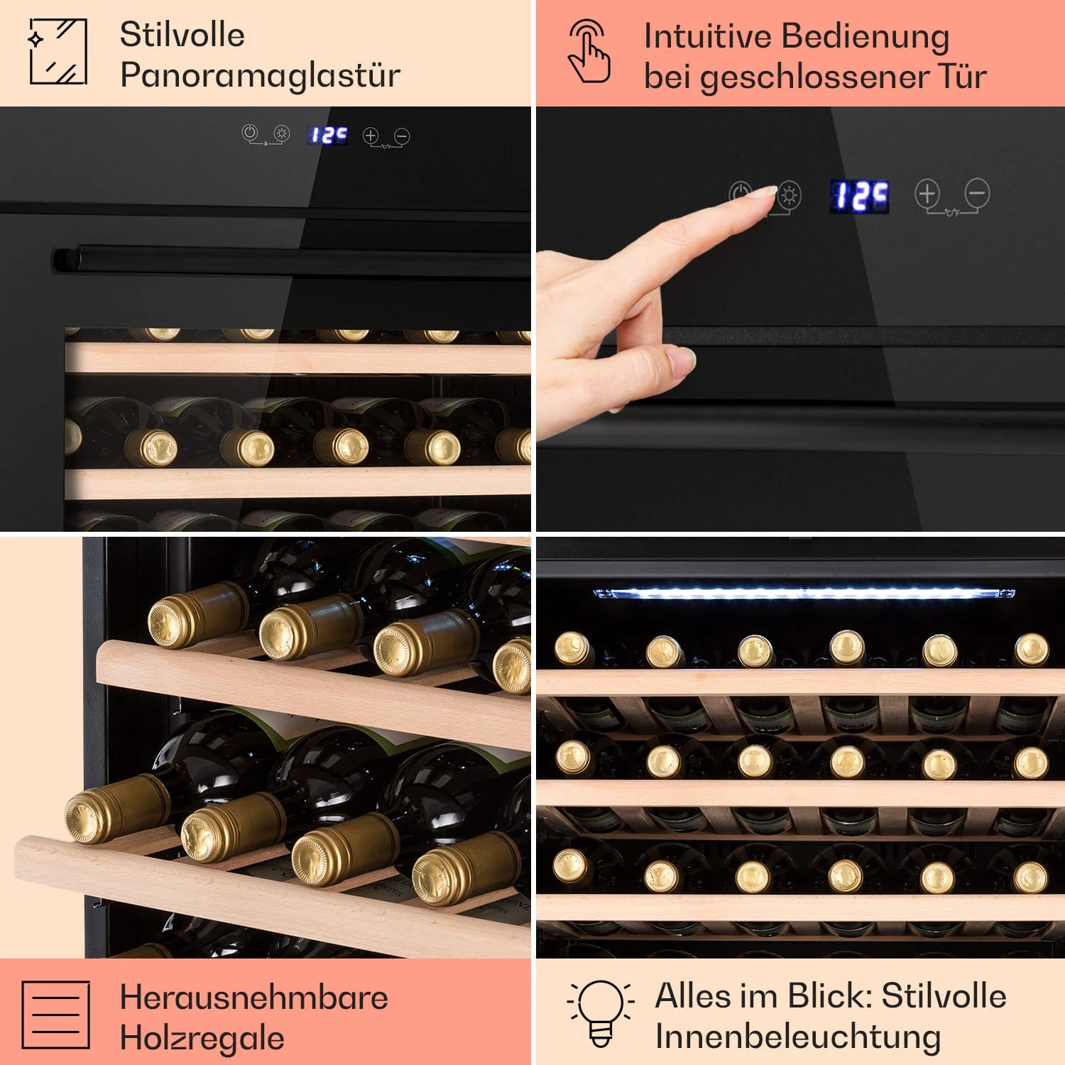 Vinsider 30 Built-In Uno Einbau-Weinkühlschrank 30 Flaschen 77 Ltr Edelstahl Vinsider 30 Built-In Uno Einbau-Weinkühlschrank 30 Flaschen 77 Ltr Edelstahl -Deutschland Klarstein Verkaufs-Shop 10041357 de 0005 usp