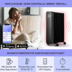 Sanford Smart Ölradiator 2500 W Leistung Wochentimer LED-Display Touch-Panel Klarstein-App 2 Sanford Smart Ölradiator 2500 W Leistung Wochentimer LED-Display Touch-Panel Klarstein-App -Deutschland Klarstein Verkaufs-Shop 10041358 de 0003 usp