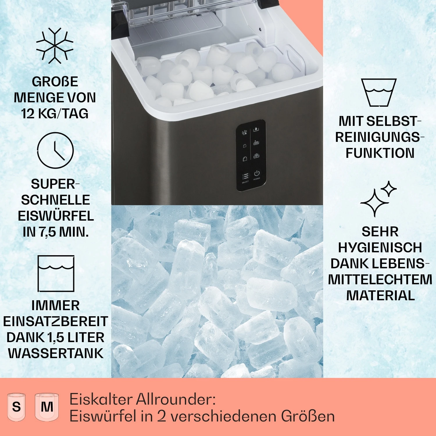 Albaron Supreme Eiswürfelmaschine Bullet 12kg/24h 1,5 Ltr Edelstahl Albaron Supreme Eiswürfelmaschine Bullet 12kg/24h 1,5 Ltr Edelstahl -Deutschland Klarstein Verkaufs-Shop 10041360 de 0002 logo