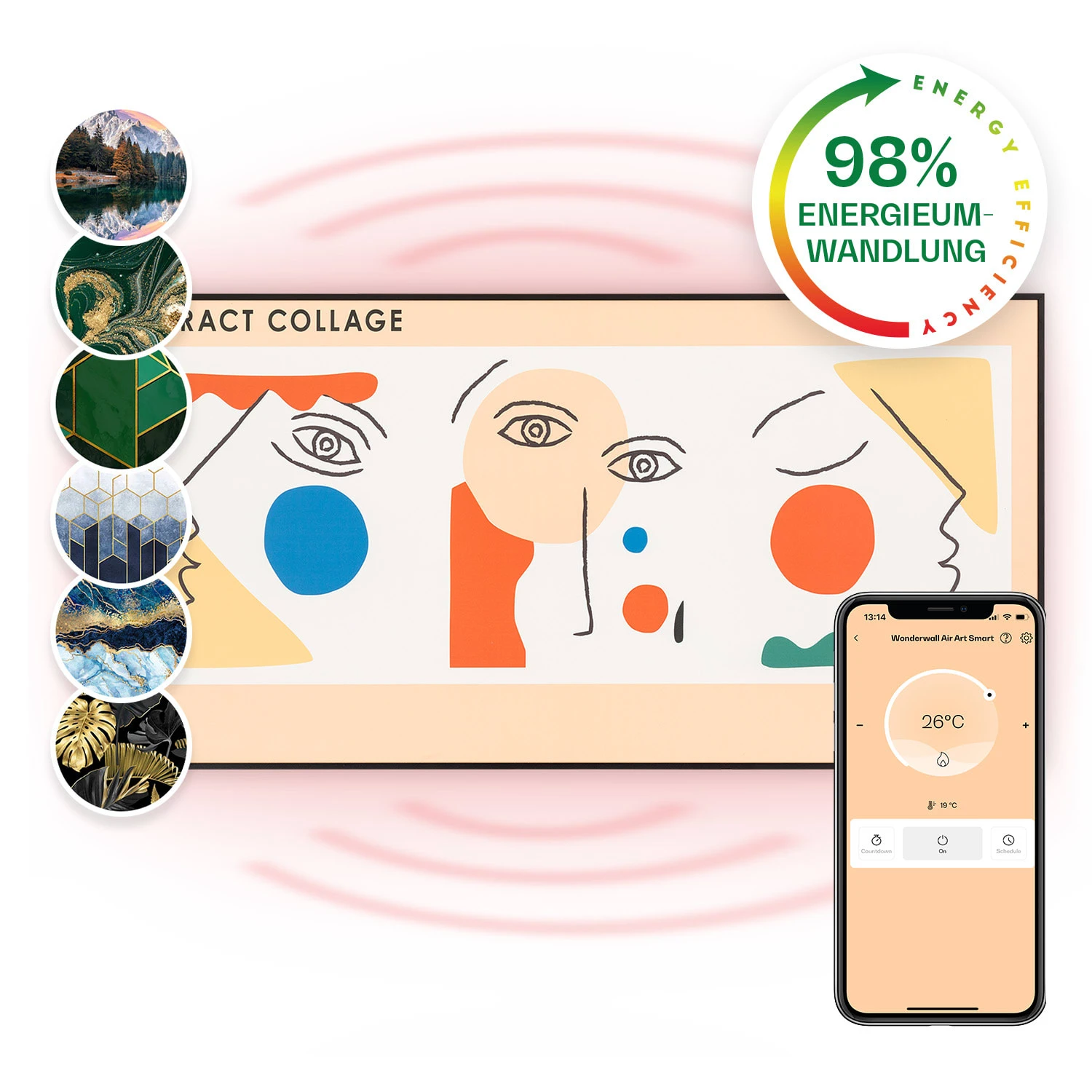 Wonderwall Air Art Smart Infrarotheizung 60x120 cm 700W Wandinstallation App-Steuerung Abstrakt Wonderwall Air Art Smart Infrarotheizung 60x120 Cm 700W Wandinstallation App-Steuerung Abstrakt -Deutschland Klarstein Verkaufs-Shop 10041363 de 0001 main