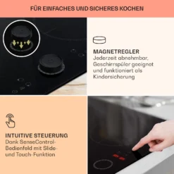 Magnichef 4 Einbaukochfeld Induktion 4 Zonen 7000W Glaskeramik -Deutschland Klarstein Verkaufs-Shop 10041380 de 0004 usp