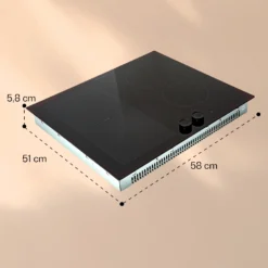 Magnichef 4 Flex Einbaukochfeld Induktion 4 Zonen / Flexzone 7000W Glaskeramik -Deutschland Klarstein Verkaufs-Shop 10041381 yy 0011 dimensions