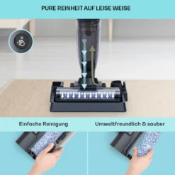 Caswell Plus Nass-/Trockensauger Kabellos Akkubetrieben LED-Display -Deutschland Klarstein Verkaufs-Shop 10041383 de 0003 usp