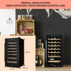 Barossa 29 Uno Weinkühlschrank 1 Zone 88 Ltr / 28 Fl Touch-Display -Deutschland Klarstein Verkaufs-Shop 10041397 de 0006 usp