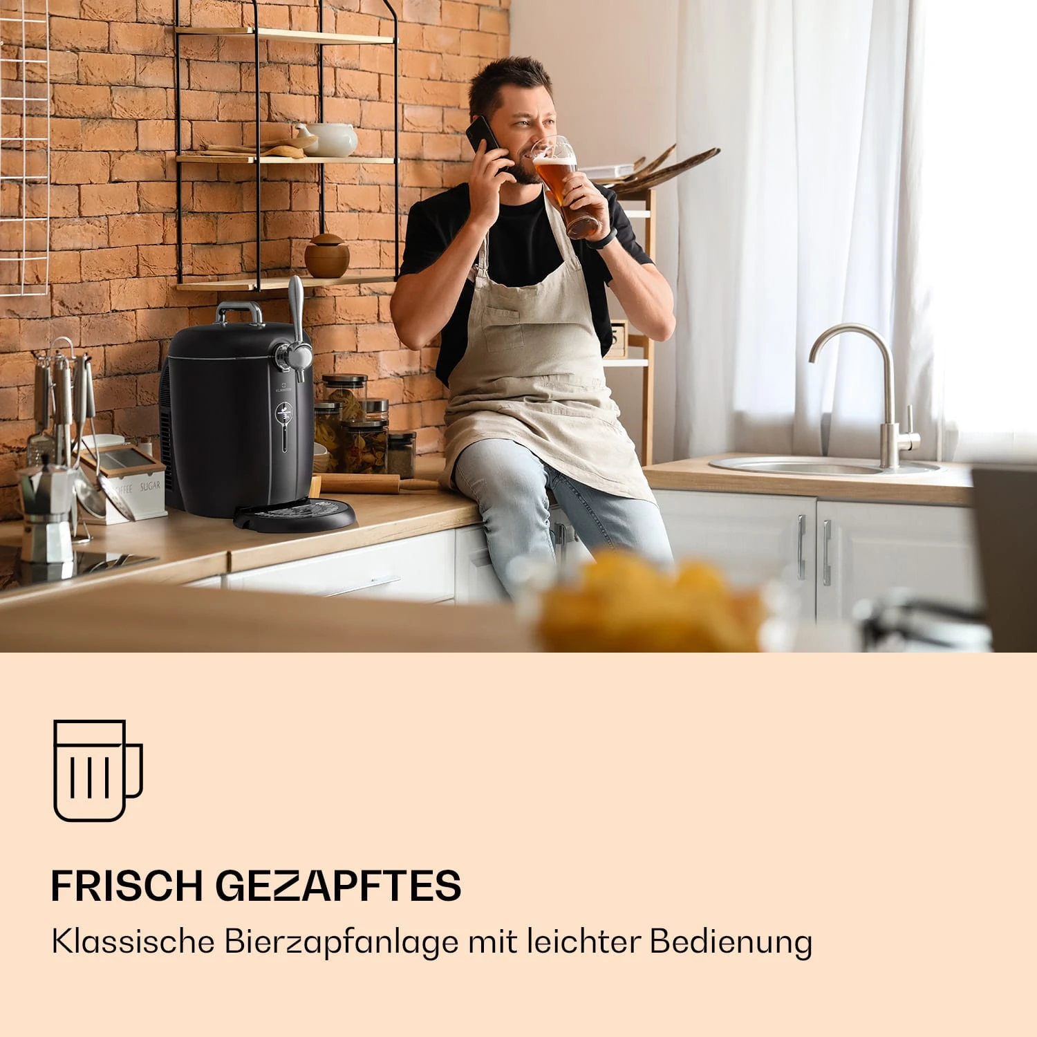 Passau Bierzapfanlage 6 l Universalfässer Druckluftpumpe 3 - 12 °C 65 W Passau Bierzapfanlage 6 L Universalfässer Druckluftpumpe 3 - 12 °C 65 W -Deutschland Klarstein Verkaufs-Shop 10041520 de 0002 logo