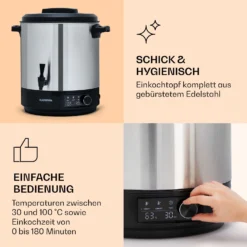 Abbey 25 Einkochautomat Getränkespender 25L 100°C 180min Edelstahl 3 Abbey 25 Einkochautomat Getränkespender 25L 100°C 180min Edelstahl -Deutschland Klarstein Verkaufs-Shop 10041838 de 0004 logo