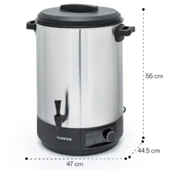 Abbey 40 Einkochautomat Getränkespender 40L 100°C 180min Edelstahl -Deutschland Klarstein Verkaufs-Shop 10041839 yy 0008 dimensions