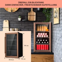 Beersafe XXL Kühlschrank 80 Liter 3 Böden Panoramaglastür -Deutschland Klarstein Verkaufs-Shop 10041893 de 0007 usp